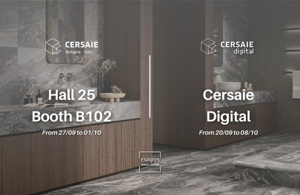Exagres estrena ubicación en Cersaie ’21 y apuesta firmemente por el diseño y la sostenibilidad en sus nuevas colecciones