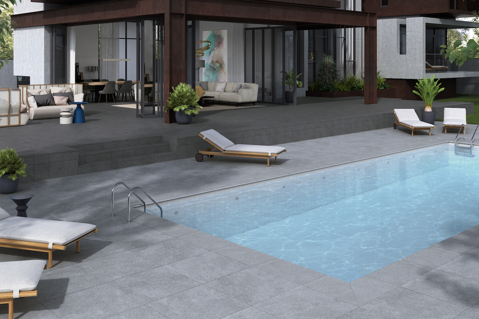 AMBIENTE MILAN GRIS PISCINA