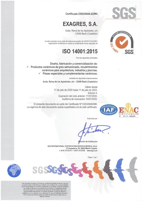 ISO14001 EXAGRES
