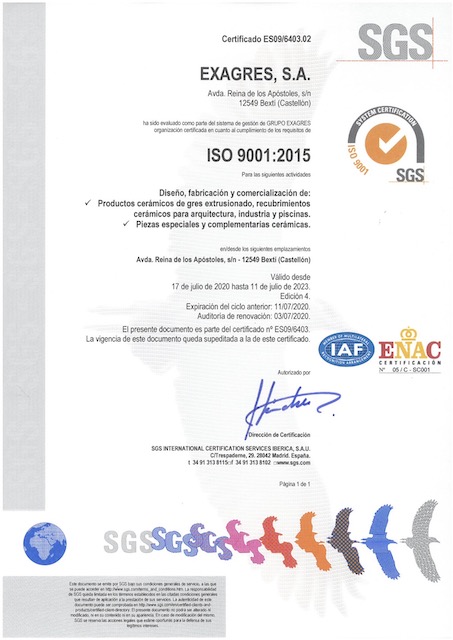 ISO9001 EXAGRES