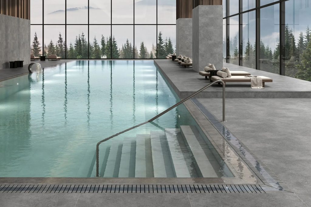 Grey Porcelain Pool - Exagres