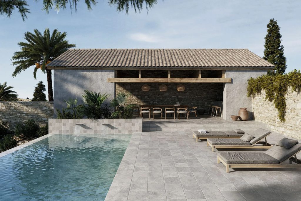 Grey Porcelain Pool - Exagres