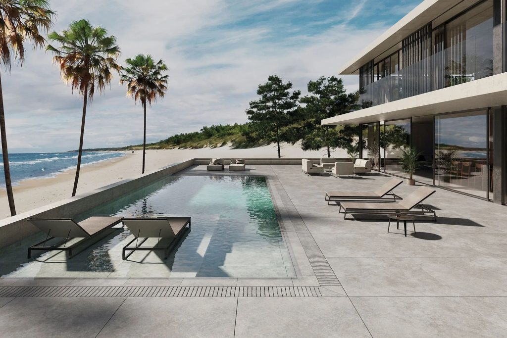 Grey Porcelain Pool - Exagres