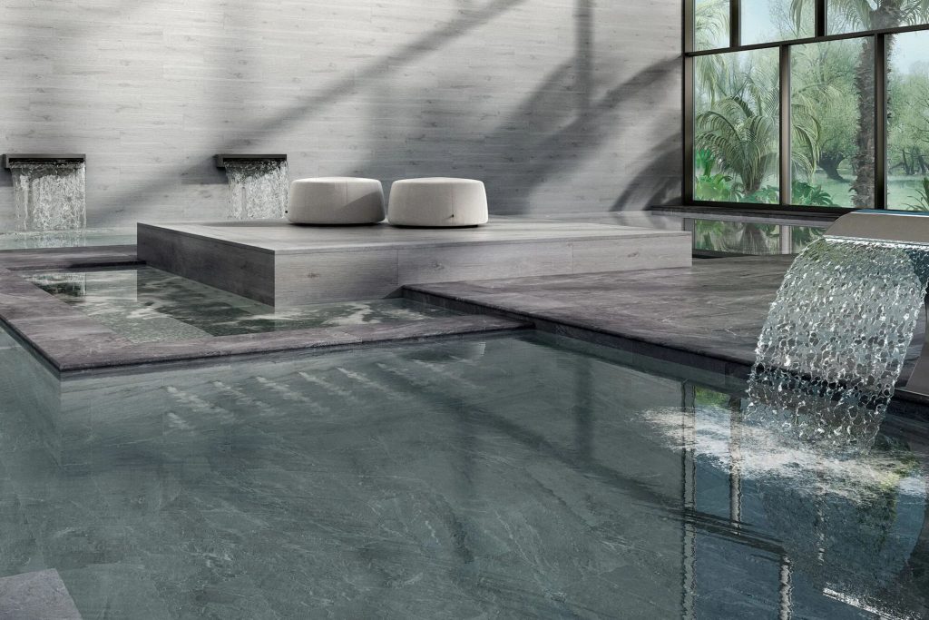 Grey Porcelain Pool - Exagres