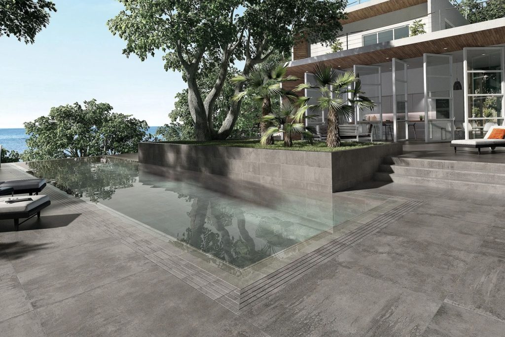 Grey Porcelain Pool - Exagres